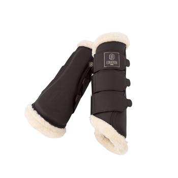 Ochraniacze Eskadron Faux Leather Heritage ciemny brązowy