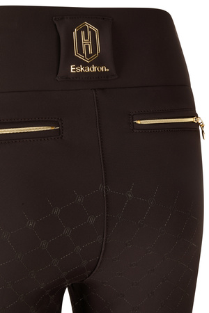 Legginsy jeździeckie Eskadron Pro Full Grip Heritage ciemny brązowy