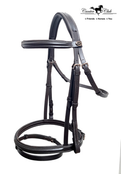 Ogłowie Canter Club Anglica Nova brązowe