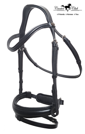 Ogłowie Canter Club Mirabils II nachrapnik szwedzki czarne