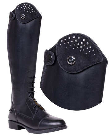 Nakładka wymienna do oficerek QHP Romy Fade srebrna