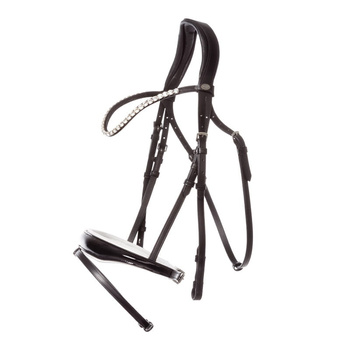 Ogłowie Kavalkade Juliana czarne/białe