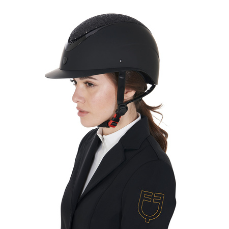 Kask Equestro Stone Wide z szerokim daszkiem czarny