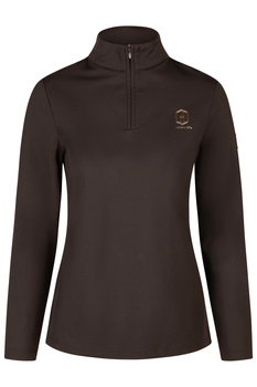 Bluzka Half-Zip Heritage ciemny brązowy