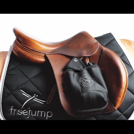 Pokrowce na strzemiona Freejump czarno srebrne