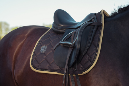 Czaprak Eskadron Cotton Glitter Crystal Heritage ciemny brązowy