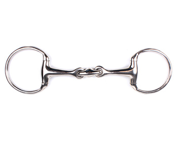 Wędzidło QHP podwójnie łamane oliwkowe 17 mm