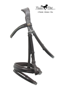 Ogłowie Canter Club Mirabils II Cristal brązowe