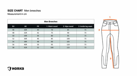 Bryczesy Horka Ireland męskie czarne