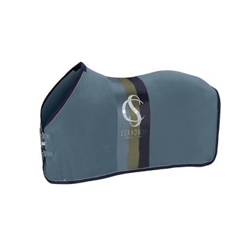 Derka Eskadron Fleece Stripe stalowo niebieska