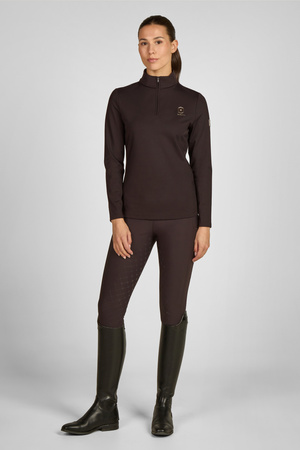 Bluzka Half-Zip Heritage ciemny brązowy