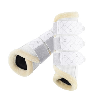 Ochraniacze Eskadron Mesh Fauxfur Platinum Pure białe