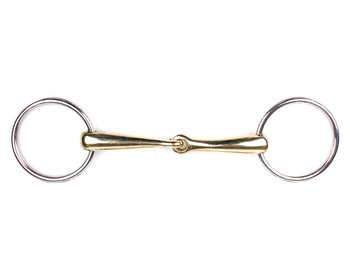 Wędzidło QHP German Silver Gold 17 mm