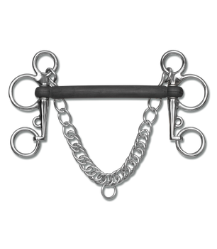 Wędzidło Waldhausen Pelham gumowy sztanga