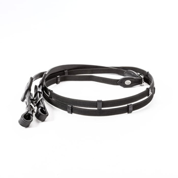 Wodze Kavalkade gumowane czarne