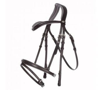 Ogłowie Kavalkade Ella czarne/szare