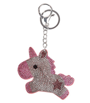 Breloczek Waldhausen Jednorożec srebrno różowy