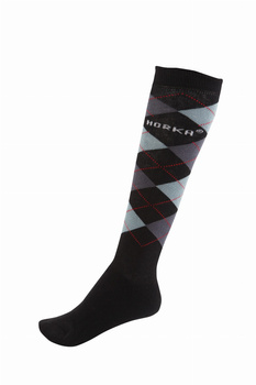 Skarpety Horka czarne w kratę